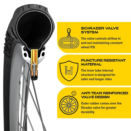 Ultraverse Bike Inner Tube For 29 X 1.75/1.95/2.10/2.125 Inch Bicycle Tire With Schrader Valve – Rubber Tubes For Mountain And Trail, Cruisers, Mtb, Gravel, Enduro, Downhill, City Bikes - 2 Pack #TOP3