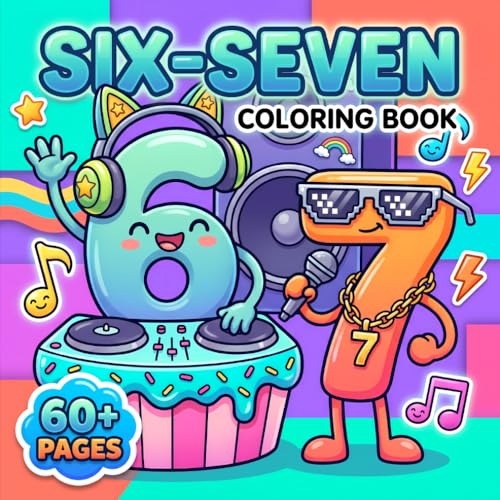 Six-Seven Coloring Book: 67 Meme-Inspired Number Art For Kids, Teens, And Adults Who Enjoy Relaxing Creative Activities image 2