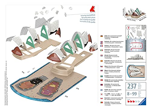 Ravensburger 3D Puzzle 11243 - Sydney Opera House - 3D Puzzle für Erwachsene und Kinder ab 8 Jahren, Opernhaus Sydney… – Bild 2