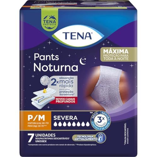 TENA Roupa Íntima Tena Pants Noturna P/M 7 Unidades