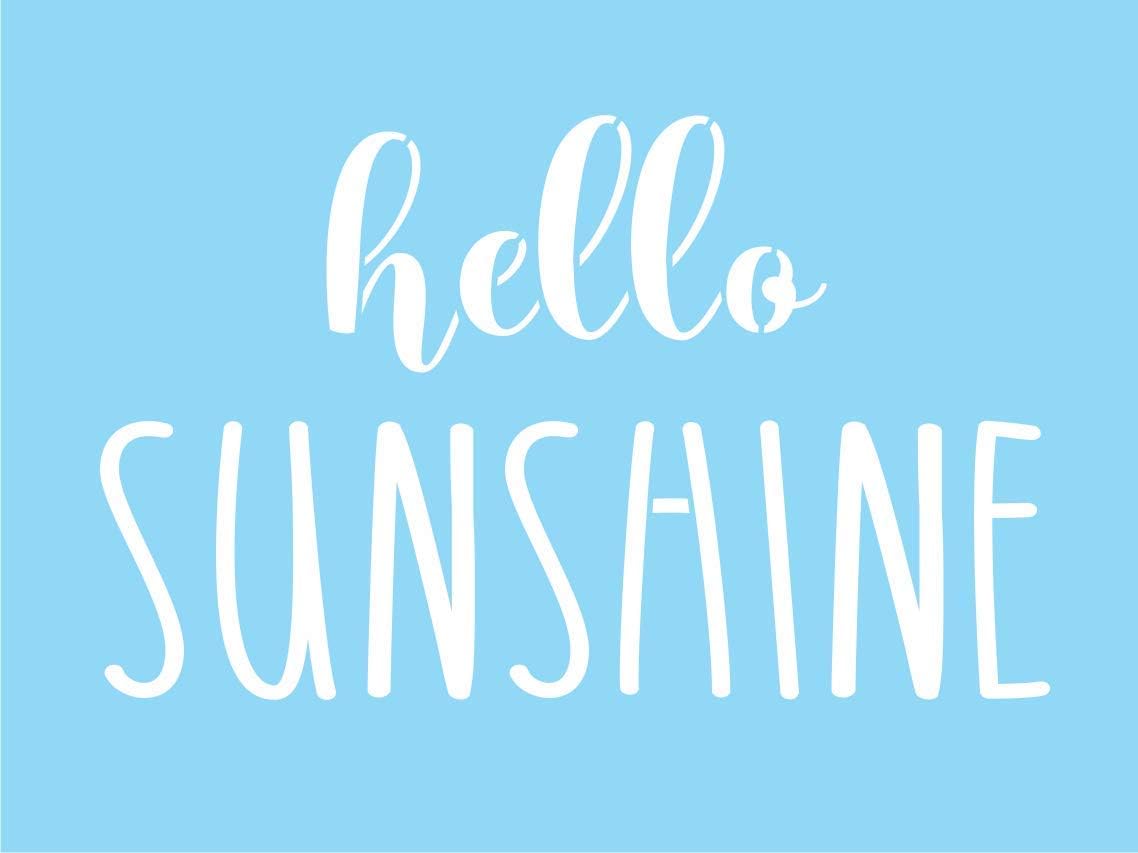 Stencils by Joanie Hello Sunshine Happy Family Summer Garden Farmhouse DIY Craft Signs