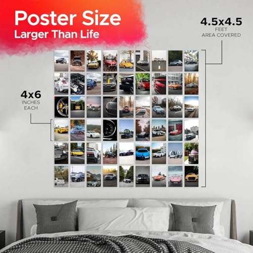 Image of Paper Car Posters For Boys Room,Car Wall Collage Kit For Wall Art Prints,Car Pictures Dorm Room Decor For Teen Boys 50Pcs - 4X6 Inch (Car Wall Collage Kit)