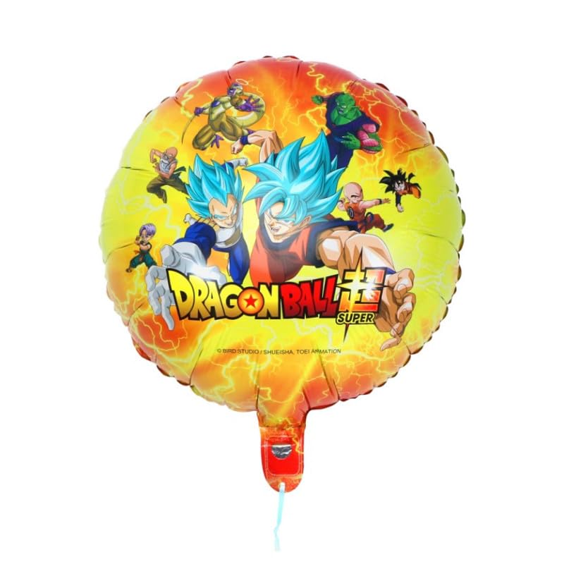 Chaks Dragon Ball Foil Balloon 43 cm, Round, Multi-color, Birthday, Kids, Unisex, All Ages, 1 Piece, Dragon Theme, Includes Self-closing Valve, Not Inflated