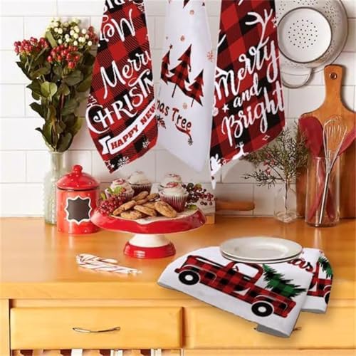 Honseadek Festive Christmas Dish Towels - Eco Friendly Kitch