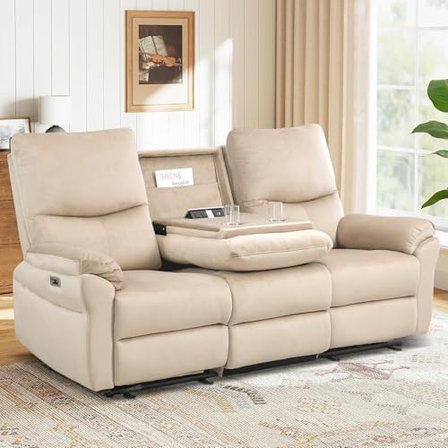 RIHEREFY Reclining Sofa, Power Reclining Sofa Drop-Down