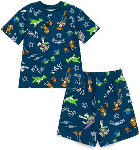 Disney Mickey Mouse Lion King Toy Story Cars French Terry T-Shirt &amp; Shorts Set Infant to Big Kid Sizes (12 Months - 10-12)