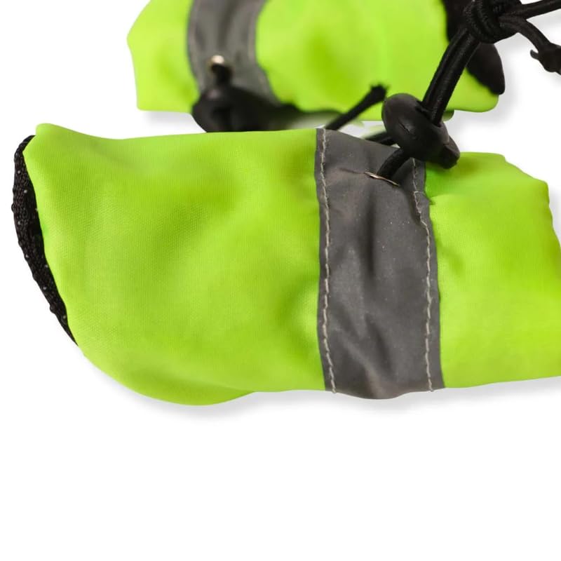 Image of 100% Polyester Warm Comfortable Water Resistance Pet Boots /Shoes for Dogs & Cats (Neon Green, Small)