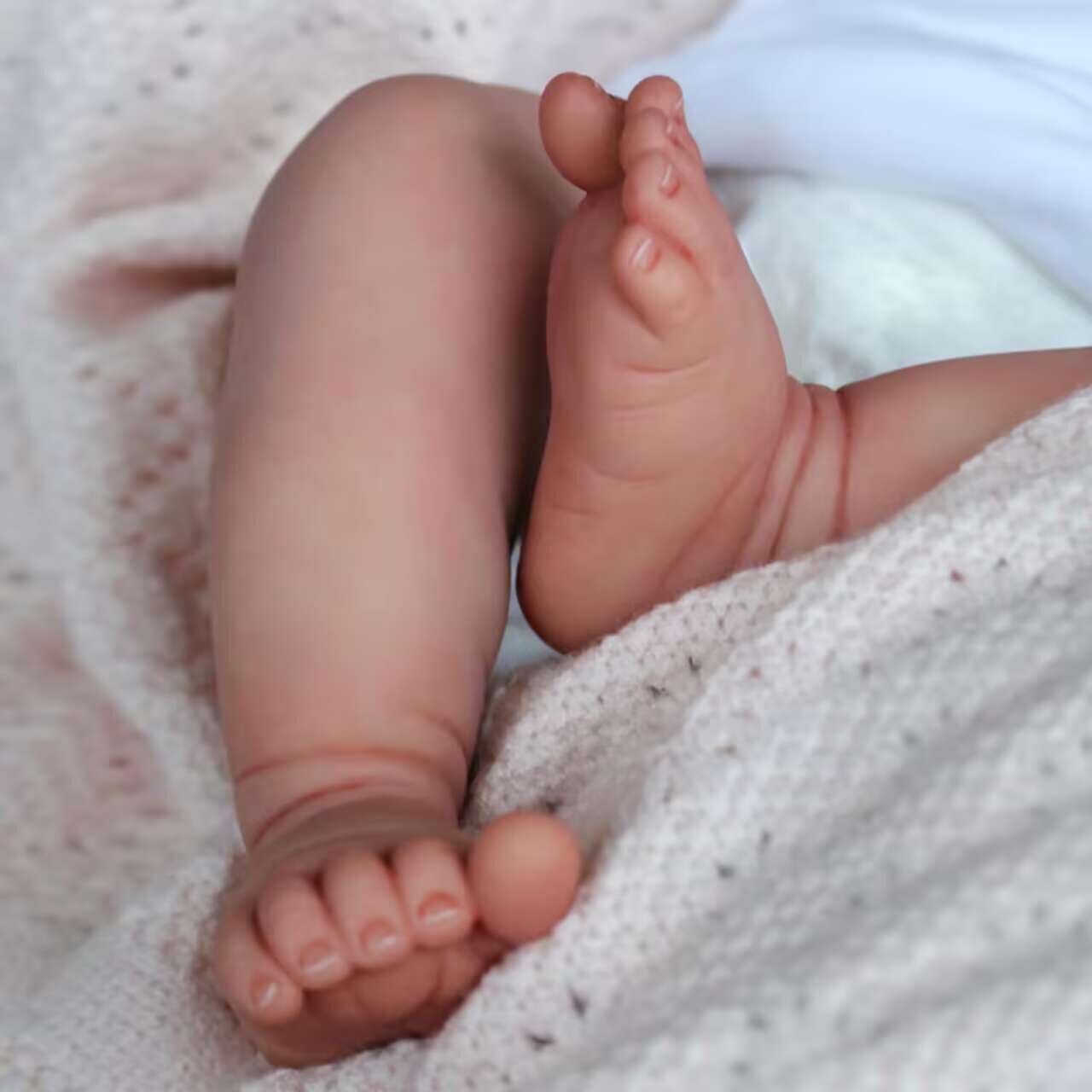 MAIHAO Realistyczne lalki Reborn, 48 cm, niemowlę, dziewczynka, blond, niebieskie oczy, miękkie ciało, realistyczne noworodek, prawdziwe niemowlę, lalka Reborn, luksusowy prezent dla dzieci od 3 lat