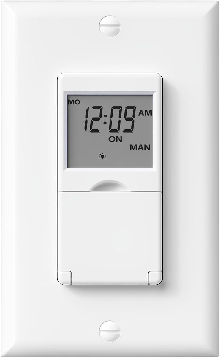BN-LINK 7 Day Programmable In-Wall Digital Timer Switch