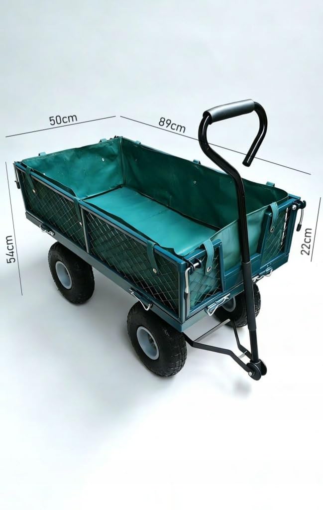 Gartenwagen 100L 200kg Klappbar Schubkarre Luftreifen XXL