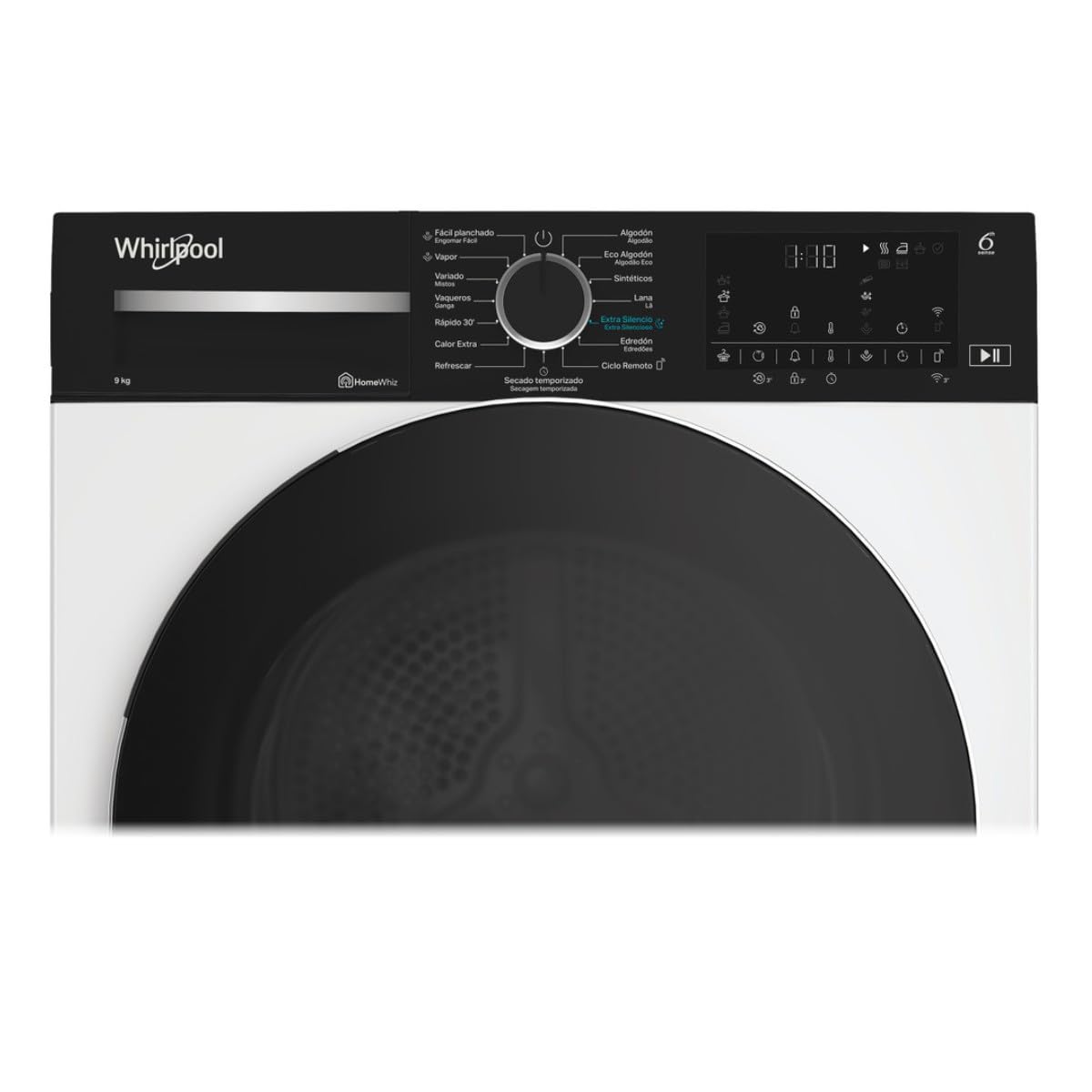 Whirlpool Secadora Bomba de Calor Libre Instalación C WD 96M WBR SPT, 9 kg, Clase C, Blanca