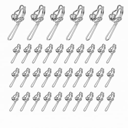 NIXRET 100 Pcs Curtain Hooks, Window Curtain Rings Metal Curtain Header Tape Drapery Hooks for Pencil Pleats Curtains Home Accessories (Silvery)
