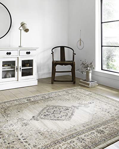 Tapete Loloi Teagan 5'3" x 7'6" Oatmeal/Ivory miniatura 1
