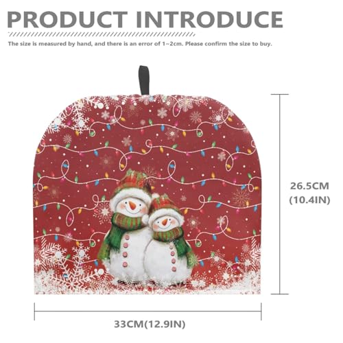 Image of Christmas Tea Cozy Snowman Print Creative Insulated Tea Cosy Extra Thick Home Kitchen Decoration Creative Gifts Dust Teapot Cover Kitchen Accessories for Festival