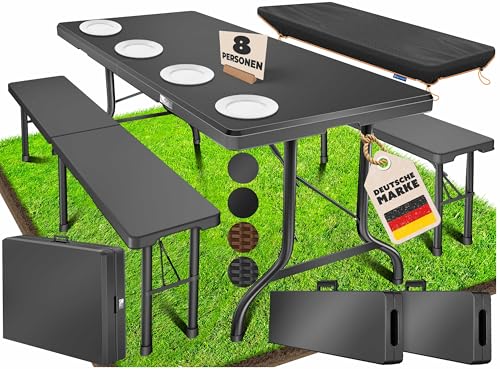 KESSER® Bierzeltgarnitur 3-teilig Set Tisch & 2X...
