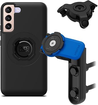 Quad Lock Brake/Clutch Motorcycle Phone Mount with Vibration Dampener and MAG Phone Case for Galaxy S22+