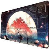 MTG Playmat, Game Play Mat for MTG TCG 24 x 14 inches Trading Card Inked Game Playmats with Storage