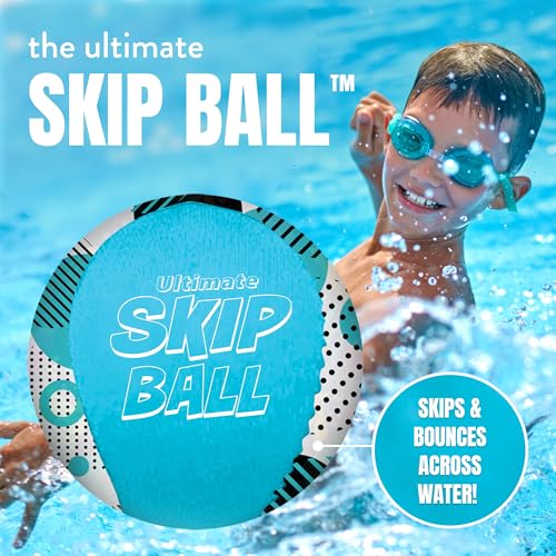 Activ Life 2 Pack Ultimate Skip Ball, Summer Toy for Kids, Beach Games, Birthday Gifts for Teens, Adult and Family, Swimming Pool Diving Toys Water Balls (Blue Spots) by Activ Life - Used condition - Image 2