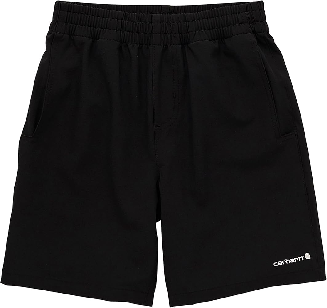 Carhartt Rugged Flex Ripstock Work Short, Caviar Black - Big Boys' Youth Small 8/10