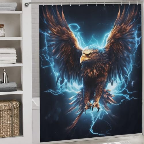Rideau de douche imperméable en polyester lavable 183x183 cm