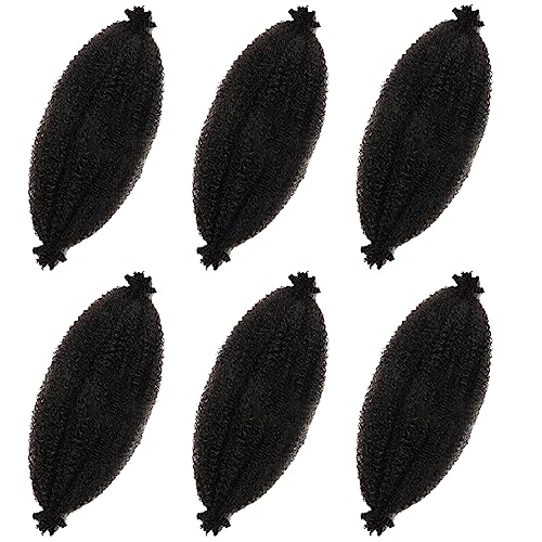 Marley Twist Braiding Hair 16 Inch Marley Hair Afro Cuban Spring Twist Hair Passion Twist Hair Wrapping Hair for Faux Locs Kinky Curly Braiding Hair Extensions(6Packs,1B)