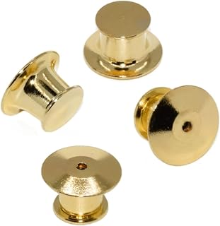 バッジ裏金具、タイタック、ピンバッジのキャッチ留め具、デラックス、4個セット