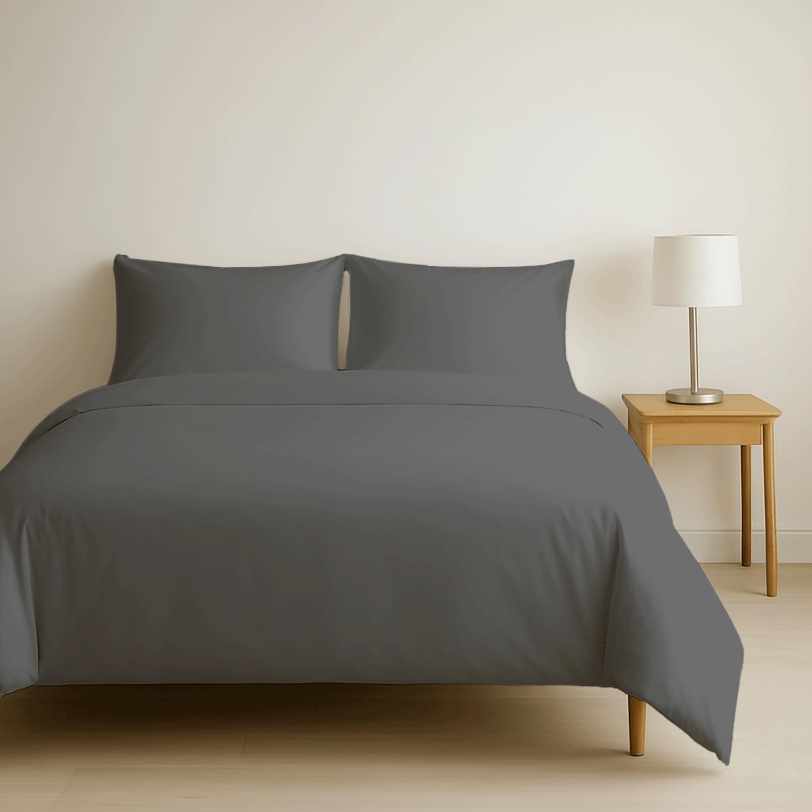 Dreema Novexa King Size Duvet Cover Set | 100% Egyptian Cotton 400 Thread Count | 3 Piece Bedding Set with 2 Pillowcases | Luxury Hotel Quality Sateen Weave - Soft & Breathable (240x220cm)
