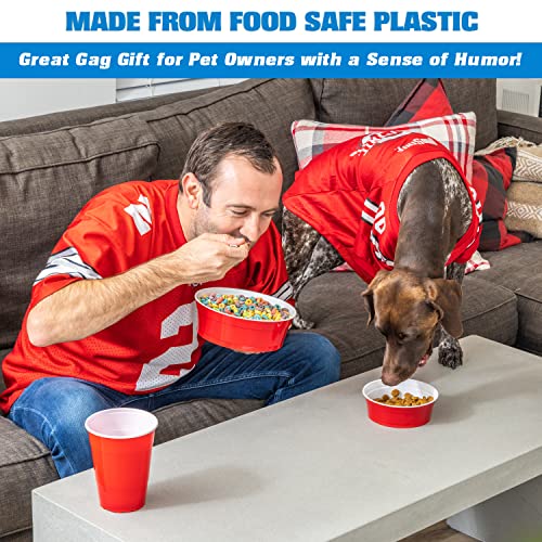 Party Dog Disposable Red Cup Style Pet Food Bowls for Cats and Dogs - Large and Small Sizes by GoSports - Image 5