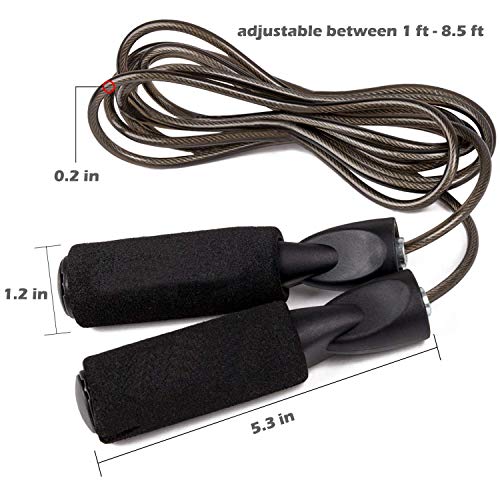 Whph Jump Rope | 8.5 Feet Adjustable Tangle-Free Skipping Rope With Steel Wire And Ball Bearings For Men Women Speed Jumping Boxing Cardio Endurance #TOP5