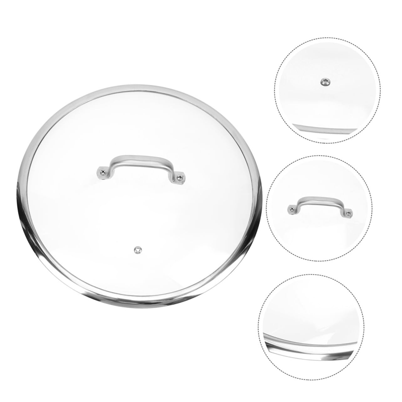 TOPBATHY Coperchio in Vetro per Pentola Coperchio per Pentole e Padelle Protezione del Cibo Mantenimento della Temperatura Materiale Resistente Manico Isolato Facile da Impugnare
