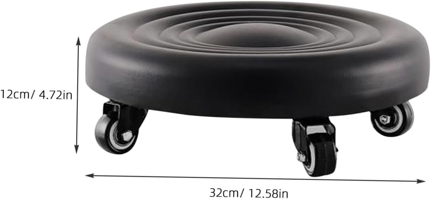 jojofuny Folding Stool Wheels Multi-Function Step Stool Wide Base for Home Bathroom Easy to Move