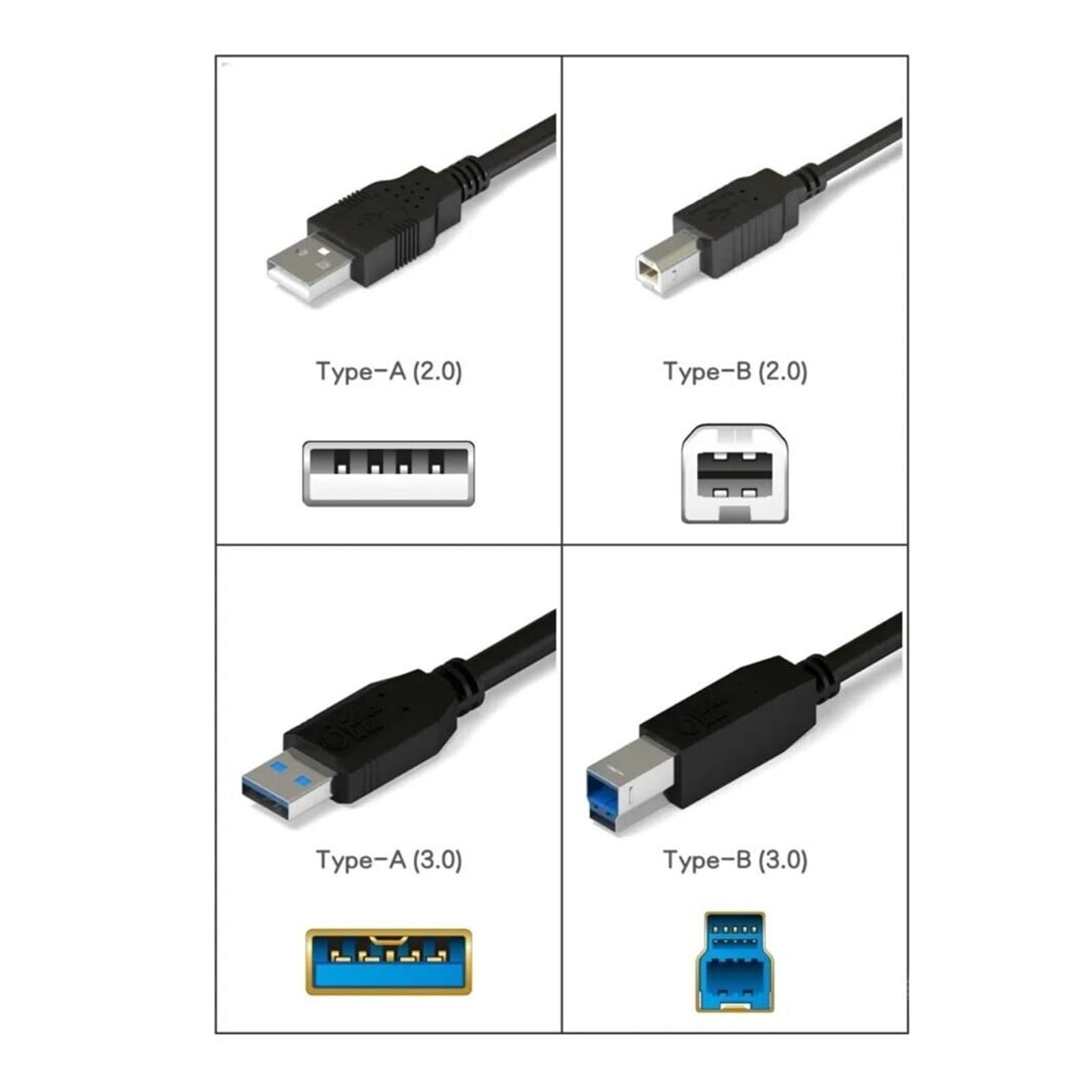 Cavo USB 3.0 A-B BN39-01493A 4 ft, Compatibile con Samsung BN39-01493A | Lunghezza Cavo: 4 ft; Forma Connettore: USB 3.0 Tipo A maschio a Tipo B