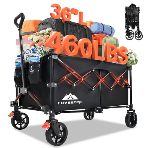 Heavy Duty Collapsible Wagon Cart with All Terrain Wheels