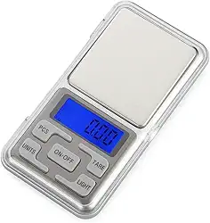 Mini Balança Digital Precisão Pesa 0,1 grama até 500 gramas Portátil Bolso Eletrônica Pesa até 500g Joia Diamante Ouro Prata Metal