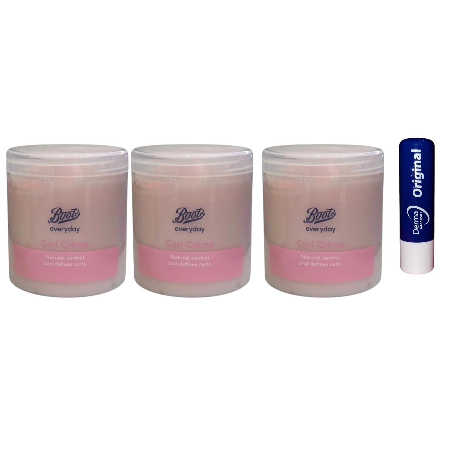 Boots Curl Creme Natural Control And Defines Curls,Shine And Hold Your Curl 250ML Trio Pack With Free Orignial Lip Balm