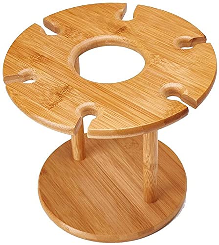Soporte para botellas de vino de madera y metal miniatura 1