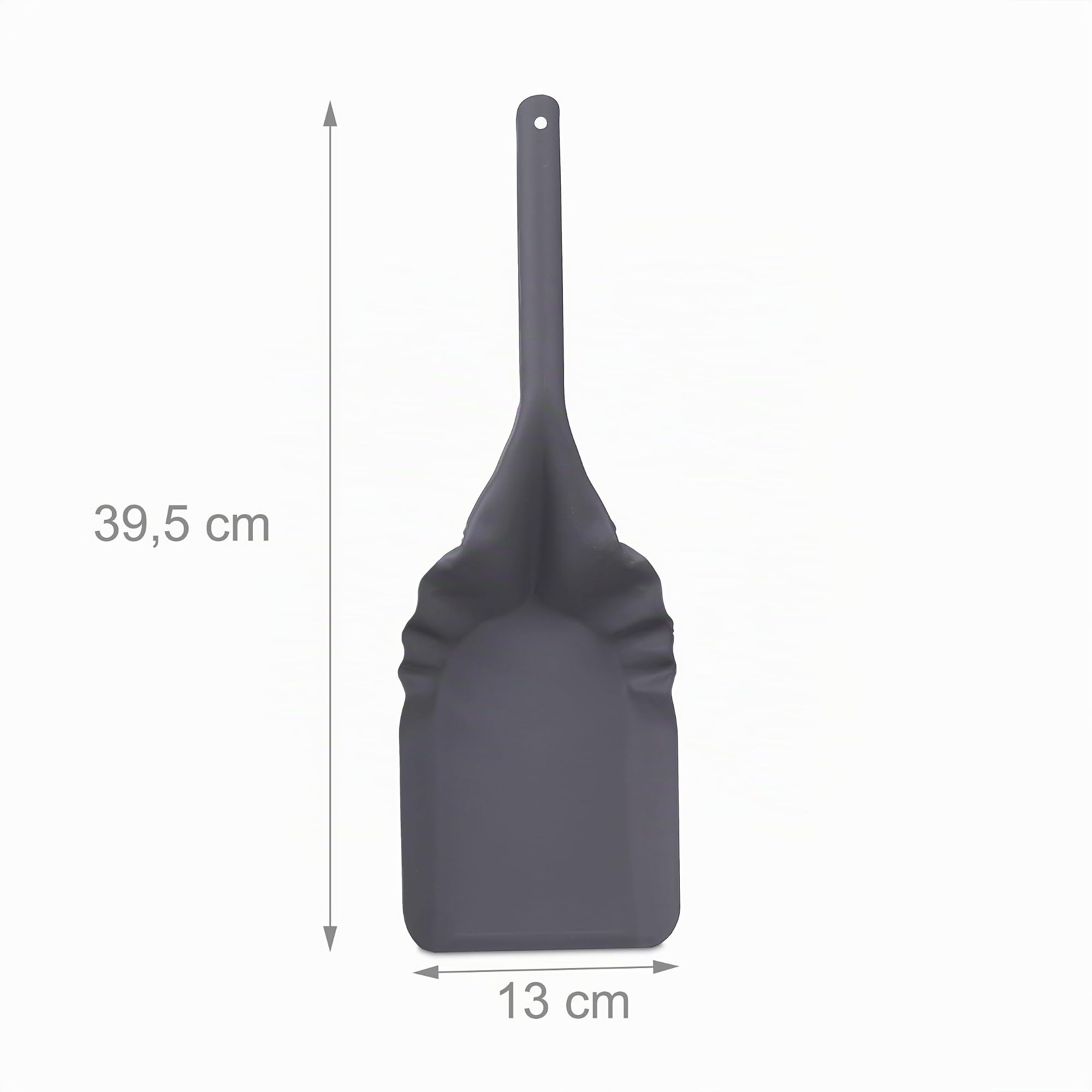 Relaxdays Cubo Cenizas con Tapa y Recogedor, Acero, Agarre de Madera, 19 L, Accesorio Chimenea, Recipiente con Asa, Gris