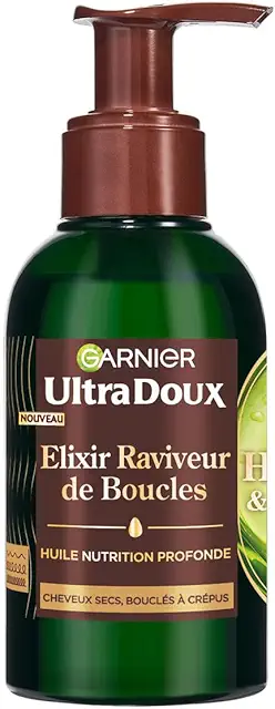 Garnier Ultra Doux Elixir Raviveur de Boucles - Huile Nourrissante Multi-Usages pour Cheveux Bouclés - 120 ml