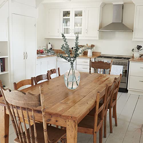 Mdluu Glass Jug Vase 10" Tall, Clear Flower Vase, Decorative Bottle Vase For Dining Room, Bedroom, Bathroom, Mantel #TOP6