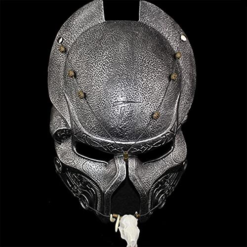 Resin Predator Wolf Mask for Halloween Party Character Costume Cosplay (B -Predator- Silver)