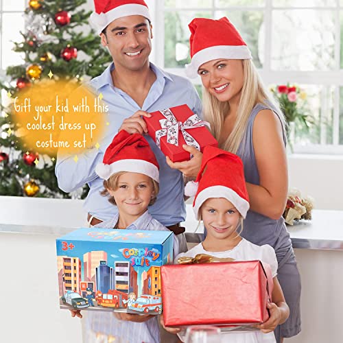 Fedio Kids Dress Up Trunk Boys Role Play Costume Set For Kids Age 3-7, Doctor,Police, Fireman Costume With Accessories For Dress Up #TOP5