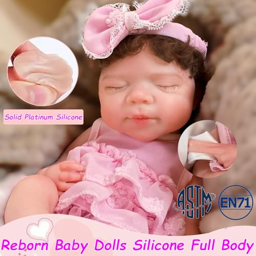 Muñeca bebé de silicona 13 pulgadas con detalles pintados miniatura 4