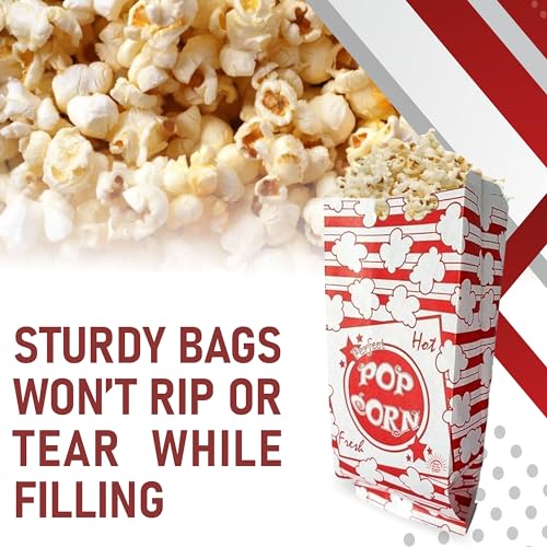 Image of 1oz Paper Popcorn Bags for Individual Servings - Pack of 500ct (500)