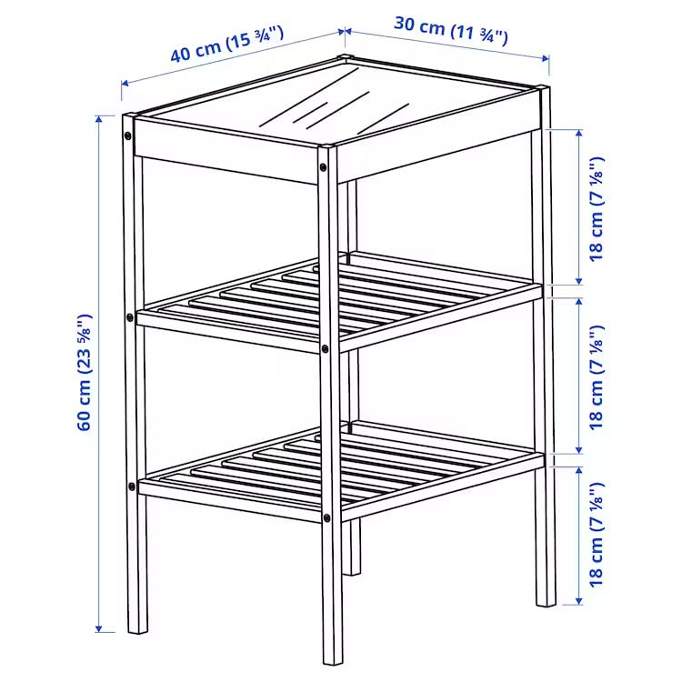 Amazon | IKEA/イケア NESNA ネスナ：ベッドサイドテーブル40x30