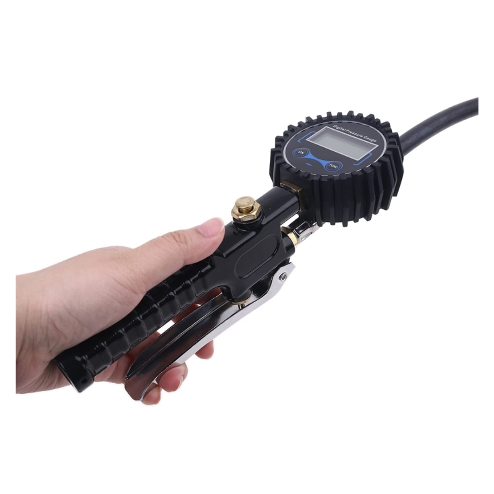 Manómetro de presión neumáticos, Mandril Aire 200 PSI, inflador Digital con 1/4" for automóviles, Motocicletas, Bicicletas y vehículos
