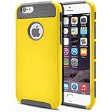 iPhone 6 Plus Case, MagicMobile® Cute Protective Hard Shockproof [Drop Protection] Fashion Cover for Apple iPhone 6 Plus (5.5') Impact Resistant Hybrid Thin Armor Case [ Yellow / Gray ] with Screen Protector.