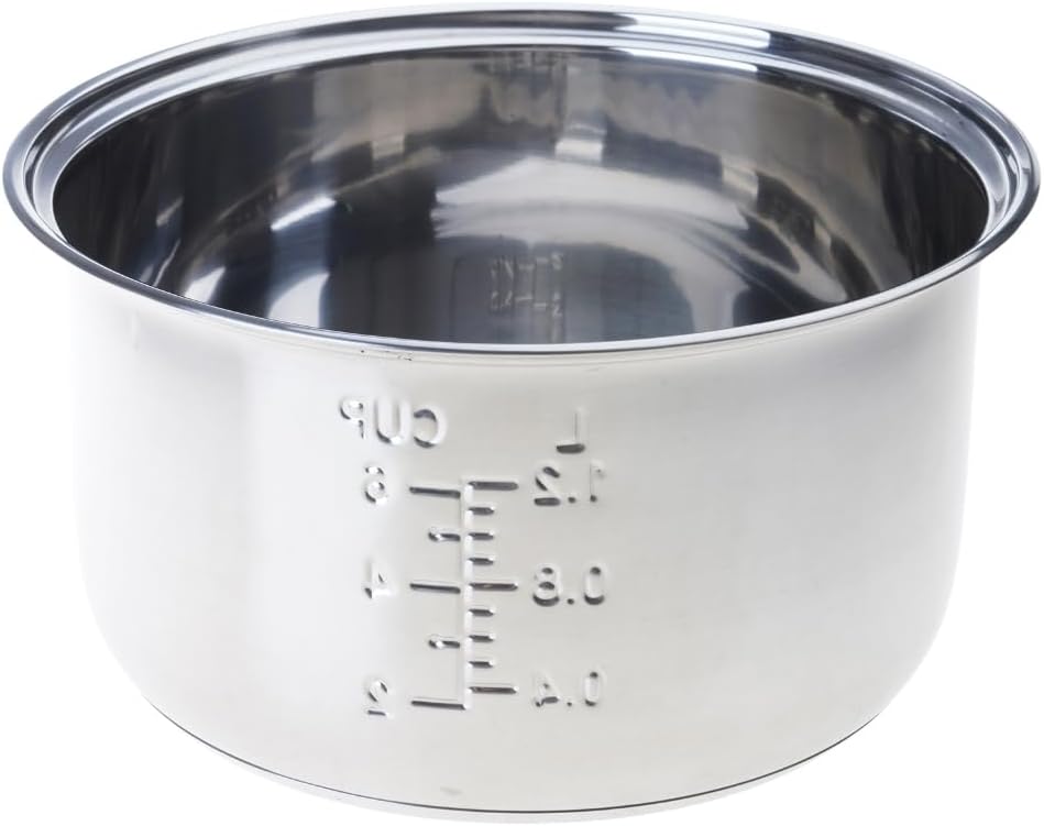 Heavy Duty 304 Stainless Steel Replacement Inner Bowl For Rice Cooker Nonstick Even Heat Distribution Inside Bowl