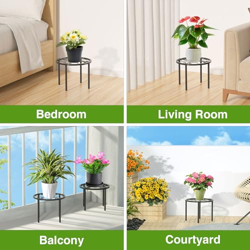 Bussdis PS-US-29-BK Plant Stand, 11.41In High Heavy Duty Potted Plant Holder thumb #3