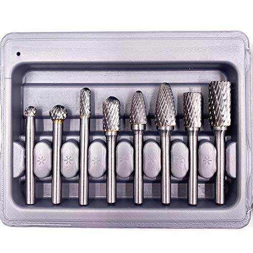 1set * Carbide Burr Set - High-performance Double-cutting Rotary File Bits For * Metal Cutting, Milling And Engraving - Durable 1/4 Shank For Secure Mounting And Reduced Vibration