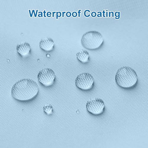 Image of Amazer Baby Blue Shower Liner Cloth Waterproof, Soft Baby Blue Shower Curtain Liner Fabric with Weighted Stones, Washable Shower Curtain and Liner 2-in-1, 12 Grommet Holes, 72 x 72 Inches